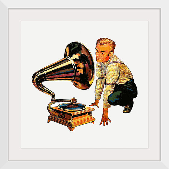 "Man Listening to Gramophone"