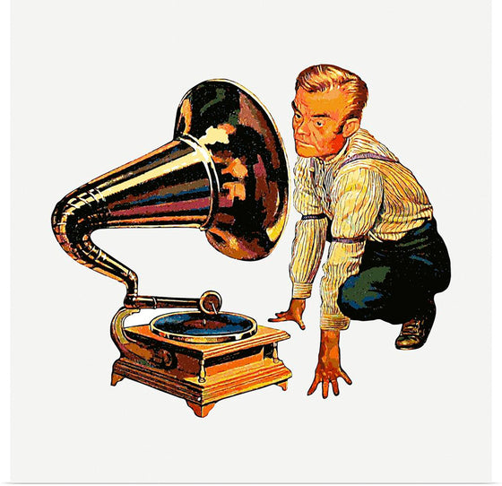 "Man Listening to Gramophone"