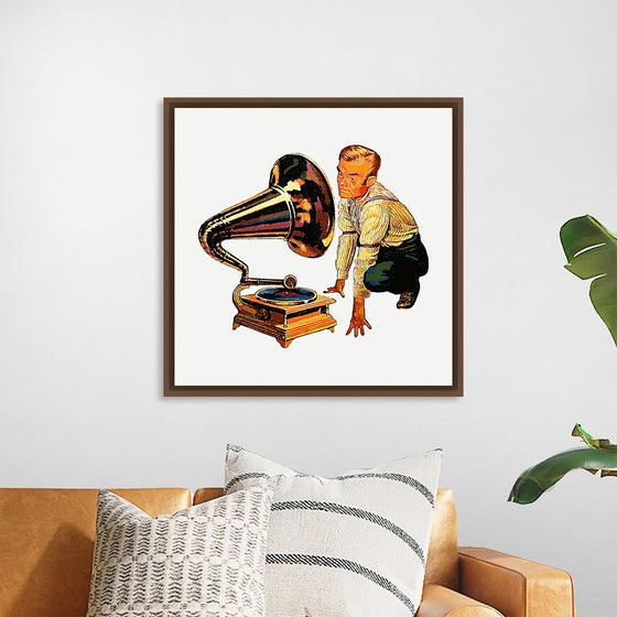 "Man Listening to Gramophone"