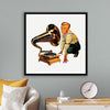 "Man Listening to Gramophone"