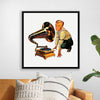 "Man Listening to Gramophone"