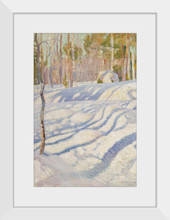 "Sunlit winter landscape", Pekka Halonen