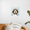 "Cute Beagle in a Dark Brown Bow Tie"