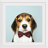 "Cute Beagle in a Dark Brown Bow Tie"