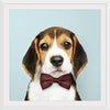 "Cute Beagle in a Dark Brown Bow Tie"