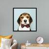 "Cute Beagle in a Dark Brown Bow Tie"