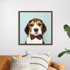 "Cute Beagle in a Dark Brown Bow Tie"