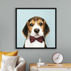 "Cute Beagle in a Dark Brown Bow Tie"