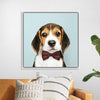"Cute Beagle in a Dark Brown Bow Tie"