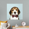 "Cute Beagle in a Dark Brown Bow Tie"