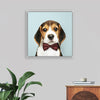 "Cute Beagle in a Dark Brown Bow Tie"