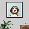 "Cute Beagle in a Dark Brown Bow Tie"