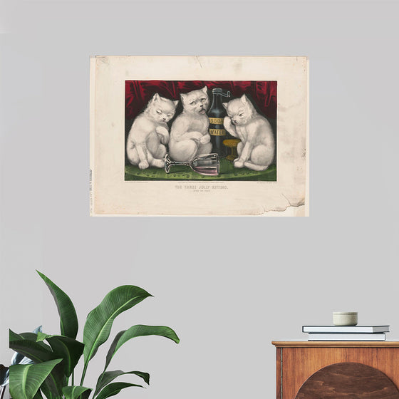 "The three jolly kittens- after the feast"
