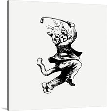 “Cat Golfing” is a playful and whimsical print that would make a great addition to any cat lover’s collection. The print features a black and white photo of a cat playing golf. 