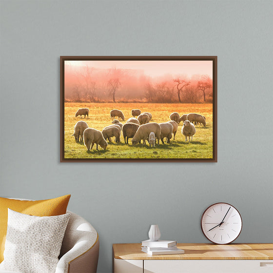 "Flock of Sheep in a Meadow"