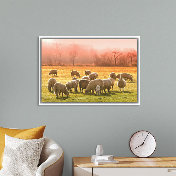 "Flock of Sheep in a Meadow"