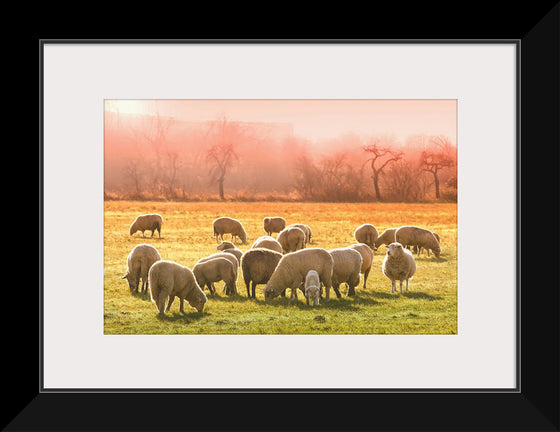 "Flock of Sheep in a Meadow"