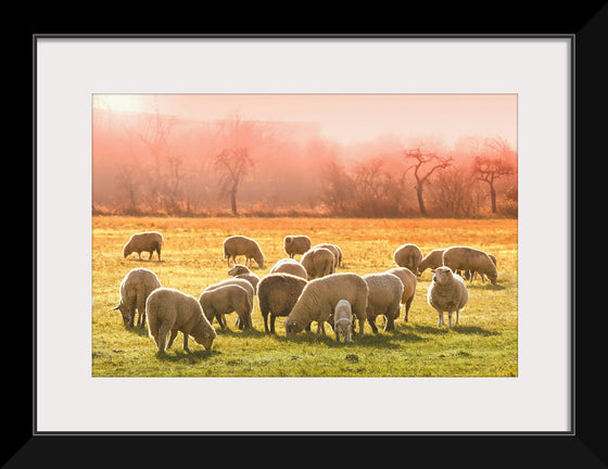 "Flock of Sheep in a Meadow"