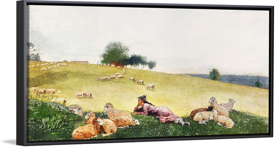 "Shepherdess of Houghton Farm (1878)", Winslow Homer