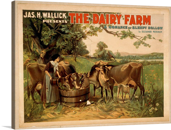 “The Dairy Farm” by Eleanor Merron invites viewers into a tranquil pastoral scene, where the essence of rural life unfolds. In this captivating print, a farmhand tends to three contented cows, their gentle eyes reflecting the simplicity and harmony of their surroundings. The artist’s brushstrokes evoke the lush greenery, the sun-kissed meadows, and the timeless rhythm of farm life.