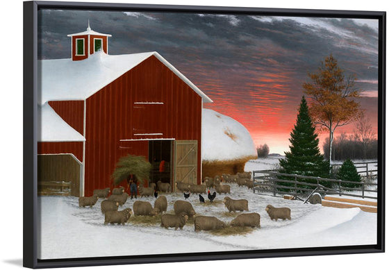 "Barnyard in Winter"