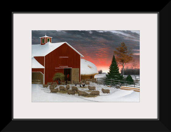 "Barnyard in Winter"