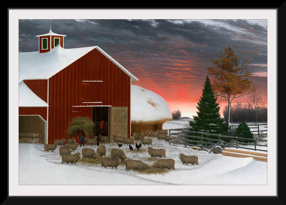 "Barnyard in Winter"