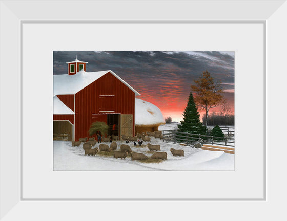 "Barnyard in Winter"