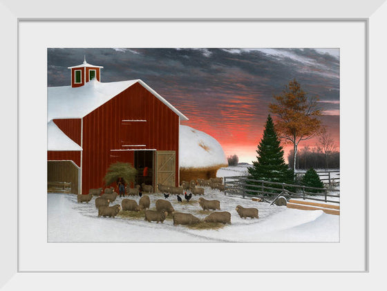 "Barnyard in Winter"