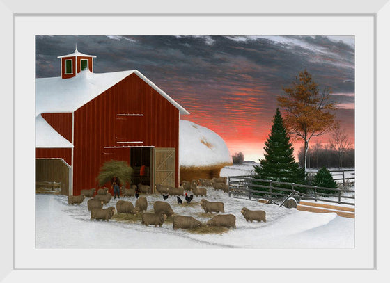 "Barnyard in Winter"