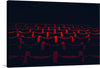 “Cinematic Reverie”—that’s what “Theatre Seats in Rows” embodies. Step into the grandeur of classic cinema, where vibrant movie posters beckon from above the theater entrance. Each poster whispers tales of adventure, romance, and intrigue. The theater facade, framed by red panels, promises an escape from reality. 
