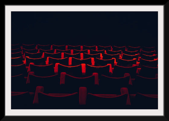 "Theatre seats in rows"