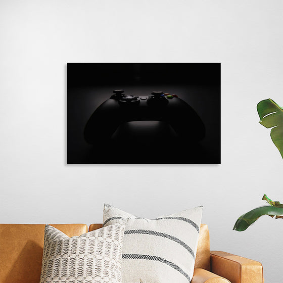 "A Dark Background Photograph of an Xbox Controller"