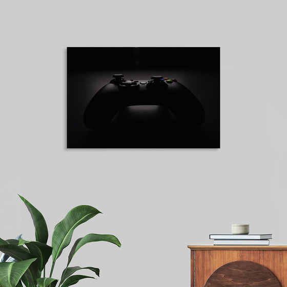 "A Dark Background Photograph of an Xbox Controller"