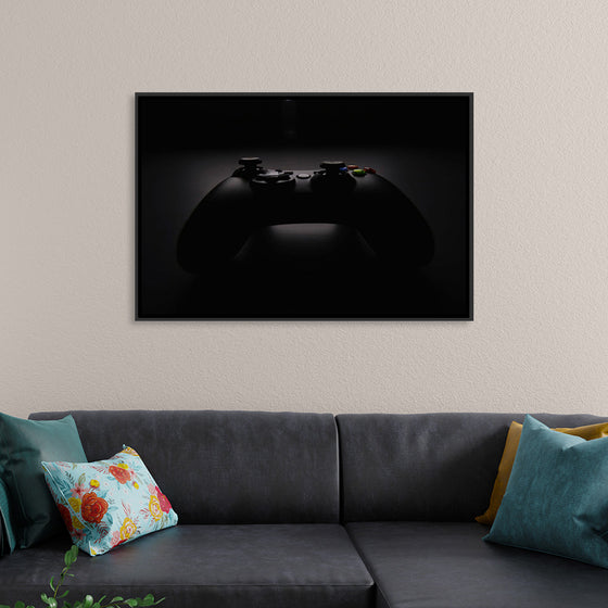 "A Dark Background Photograph of an Xbox Controller"