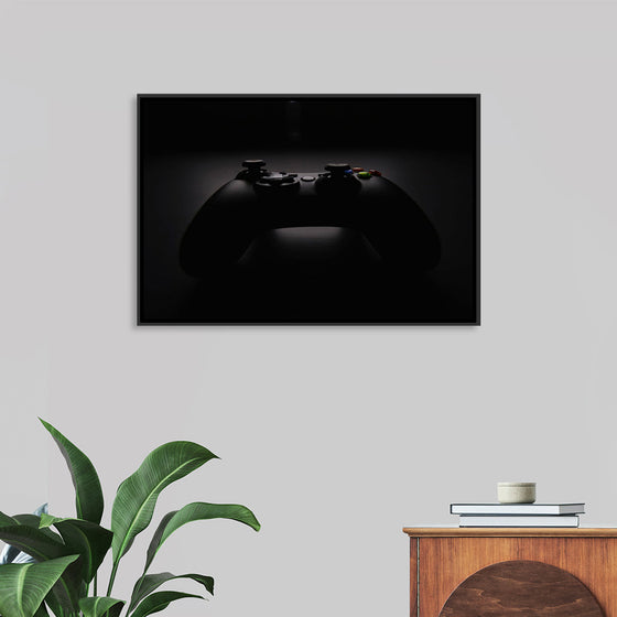"A Dark Background Photograph of an Xbox Controller"