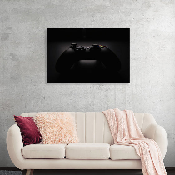 "A Dark Background Photograph of an Xbox Controller"