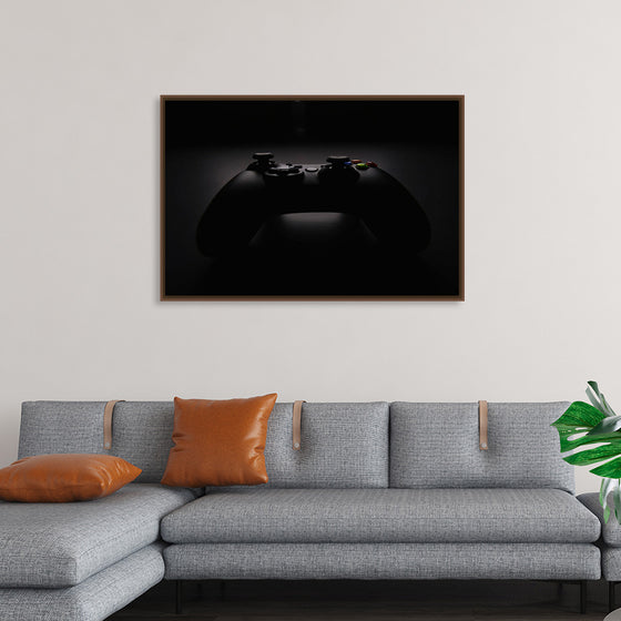 "A Dark Background Photograph of an Xbox Controller"