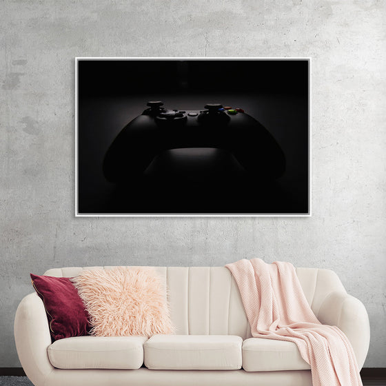 "A Dark Background Photograph of an Xbox Controller"