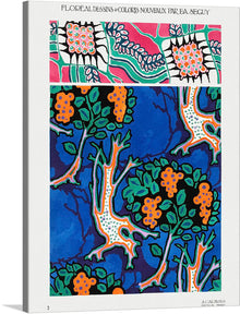  “Vintage Art Deco &amp; Art Nouveau Background, Plate No. 2 (1925)” by Emile-Alain Séguy is a stunning print that beautifully captures the essence of the Art Deco and Art Nouveau movements. The artwork features two panels of intricate patterns and vibrant colors.