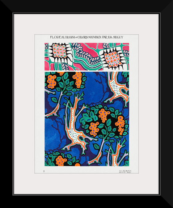 "Vintage Art Deco & Art Nouveau Background, Plate No. 2 (1925)", Emile-Alain Séguy