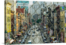  “Overview of China Town in New York City” is a captivating print that immerses you in the vibrant and bustling streets of New York City. The artwork captures every detail, from the intricately designed traditional buildings to the modern skyscrapers, with stunning clarity. 