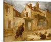 “Lawyer Going to Court” is a captivating artwork that encapsulates the essence of a bygone era. The print captures a lawyer, adorned in traditional attire, making his way through a rustic village street. The muted tones and intricate detailing breathe life into the scene, offering viewers an intimate glimpse into the solemn yet purposeful journey of legal pursuit. 