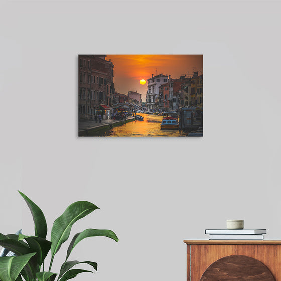 "Sunset in Venice, Italy"