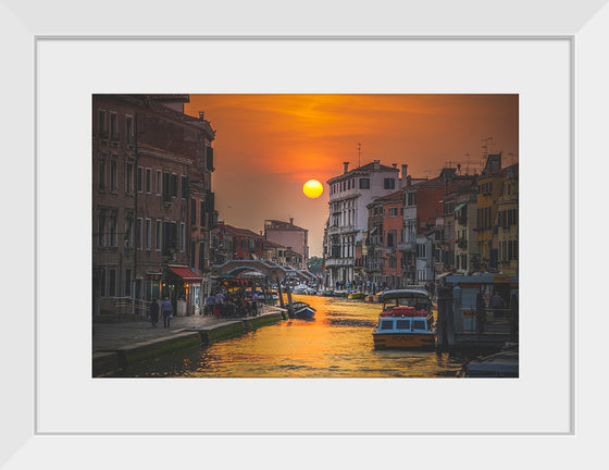"Sunset in Venice, Italy"