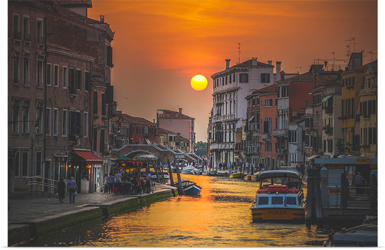 "Sunset in Venice, Italy"