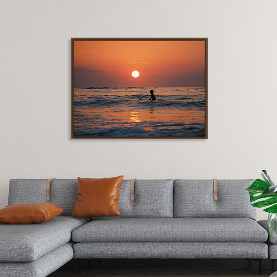 "Ocean City Sunset Surfing"