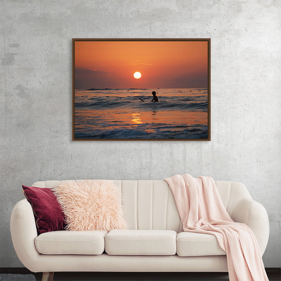 "Ocean City Sunset Surfing"