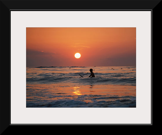 "Ocean City Sunset Surfing"