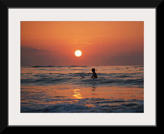 "Ocean City Sunset Surfing"